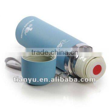 2012 Hot seller mickey stainless steel vacuum flask with carry strap 350ml&500ml