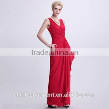Fashion Red Party Dress Women Maxi Evening Dresses
