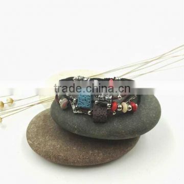 bob trading custom volcanic lava rock stone bracelet wholesale stretch beaded bracelet
