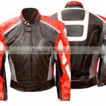 DL-1195 Leather Motorbike Sports Jacket