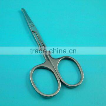 Rounded stainless steel nosehair scissor