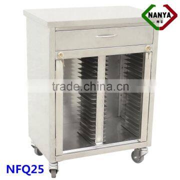 NFQ25 Hospital stainless steel patient history folder trolley,medical record folder