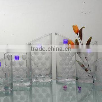 transparent delicate glass vase