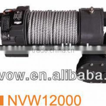 High Quality Material Precision worm gear winch NVW12000(12000lbs) DC 12V/24V