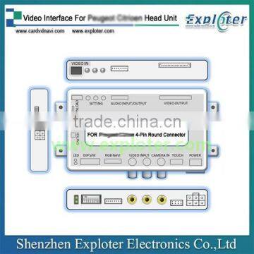 china supplier gps interface for Citrioen C4 C5 2013 2014 with 4-Pin round connector