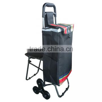 Stair-climbing Folding Shopping Trolley with chair,Sitting type trolley PLD-BDS6006