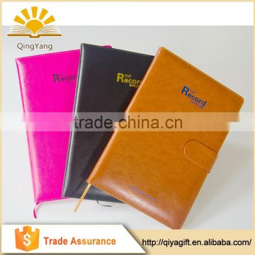 Cutom made business PU hardcover leather notebook