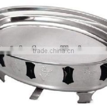 stainless steel Oval warmer platter with stand