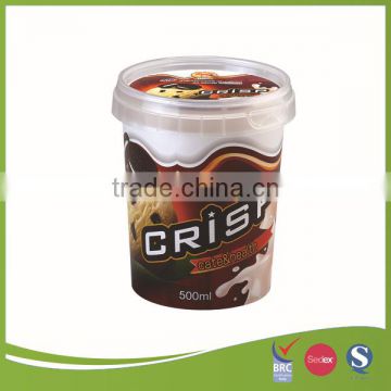 500ml round iml plastic ice cream containers
