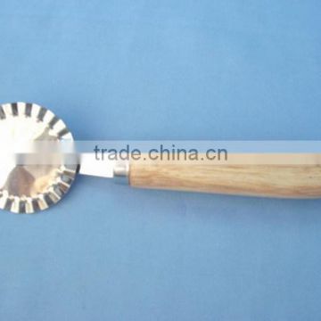 Stainless Steel Pizza Cutter with wooden handle