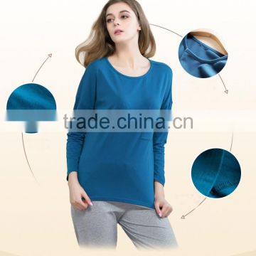OEM wholesale custom variety casual round neck cotton inner long sleeve women t-shirt