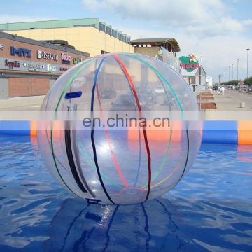 2016 Transparent With Colorful Stripe Inflatable Big Water Ball