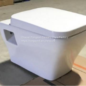 Bathroom high quality white ceramic folding wall mounted square toilet sanitary wrae american standard