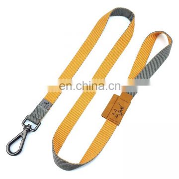 Dog leash collar supplier solid pattern soft comfortable polyester webbing dog leash pink color leash