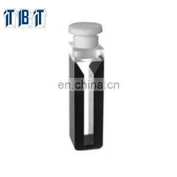 ES Quartz Glass Durable Q-34 Semi Micro cell with black walls and stopper