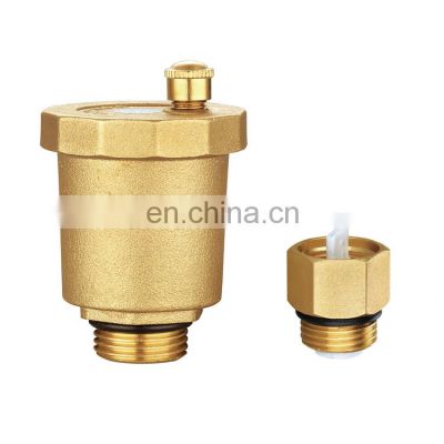 High temperature Connection thread Brass air vent valve