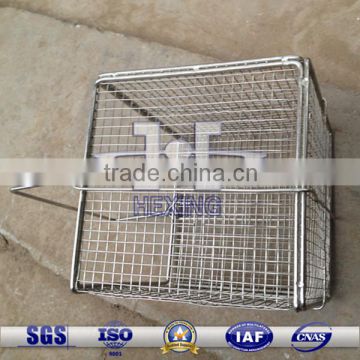 stainless steel welded wire basket with handle