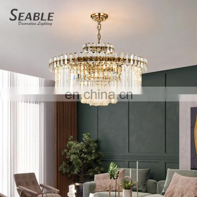 Competitive Price Indoor Decoration Fixtures Home Cafe Metal Modern Crystal Hanging Lamp