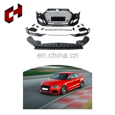 CH Hot Selling Auto Tuning Parts Black Bumper Ducktail Spoiler Side Skirt Rear Lamp Body Kit For Audi A3 2017-2020 To Rs3