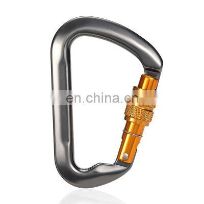 JRSGS Heavy Duty Aluminum 30KN Ultra-Light Locking Climbing Carabiner Screw Snap Hook S7112B