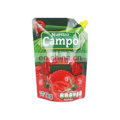Food Grade Stand Up Spout Pouch  Tomato Sauce Juice Drink Packaging Bags