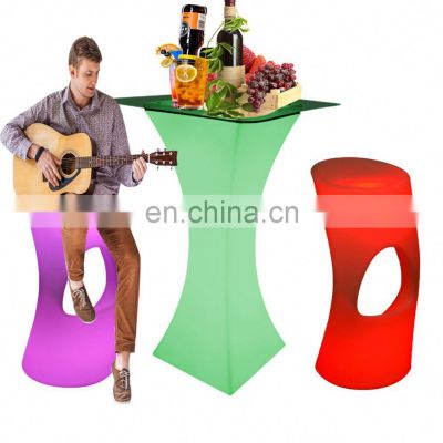 wireless battery rechargeable furniture/high quality furniture set New design popRohsar furniture glowing cocktail table