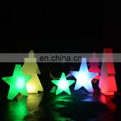 light tree /wireless festival party decorative mini lighted plastic led stand Christmas light star/tree/snow lamp