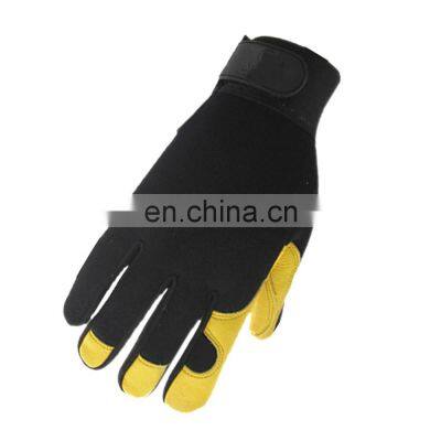 Breathable genuine leather garden work gloves