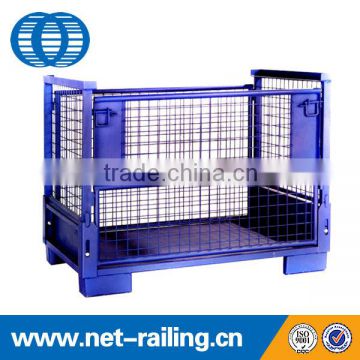 Foldable steel logistics warehouse cages