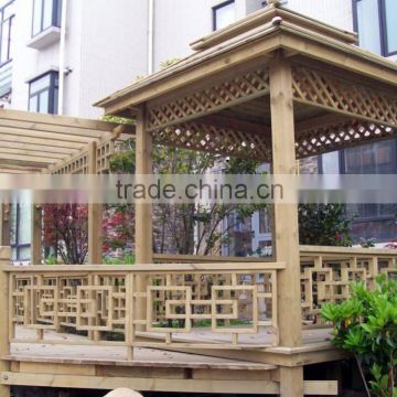 outdoor solid wood railing, garden fencing, outdoor handrail