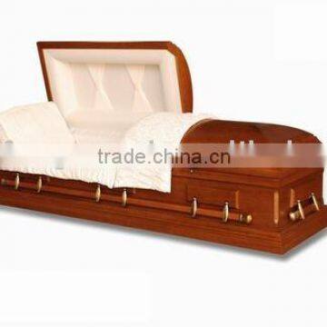 Calm wooden coffin