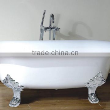 1530mm freesanding cast iron bath tub with lion clawfoot