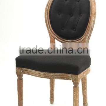 button design round back chair vintage french style coffee chair /wooden dining chair(CH-211-5-Oak)