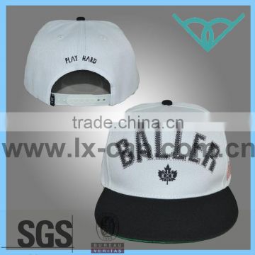 high quality custom 3D embroidery flat brim snapback cap/hip hop cap/hat