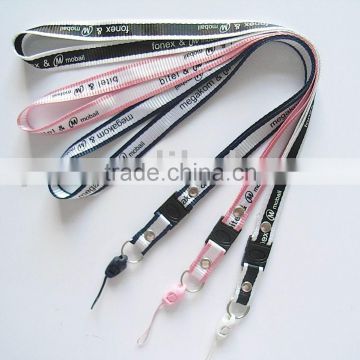 molbile phone polyester flat lanyard with cell loop