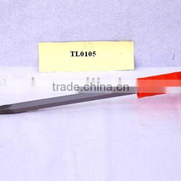 hex pointed stone chisel with rubber handle