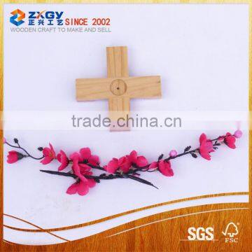 Large Unfinished Natural Wood Cross Charms