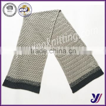 High quality multicolor jacquard acrylic winter knitted infinity scarf (can be customized)
