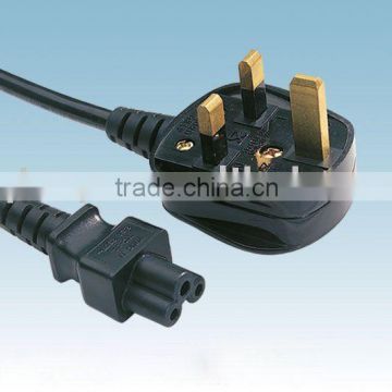 Power Cable With UK Plug and Fuse For Computer Use
