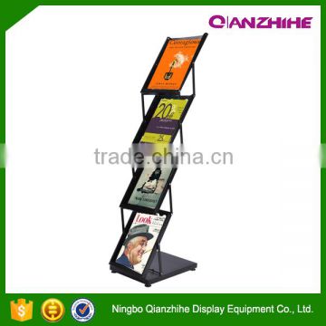 4 layers 1 side iron material brochure holder advertising board