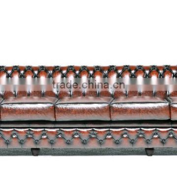 Chesterfield Showroom Brighton Antique Brown Five Seater Sofas
