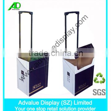 Convenient Corrugated Cardboard Trolley Quadrate , UV Surface exporters