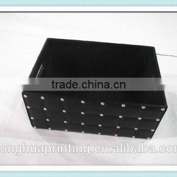 new style faux leather file storage box