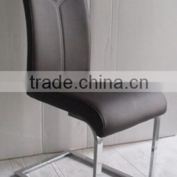 Modern chrome leg dining room chair