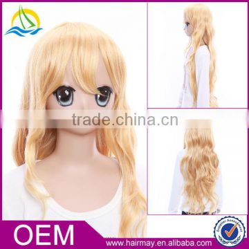 New product excellent korea fiber wig for touhouproject Kirisame Marisa in stock heat cosplay yellow