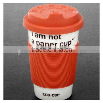 Reusable eco silicone coffee sleeve