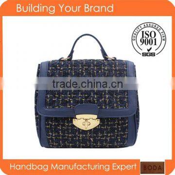 Alibaba china Cotton fabric College backpack bags