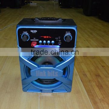 wooden mini speaker with fm radio
