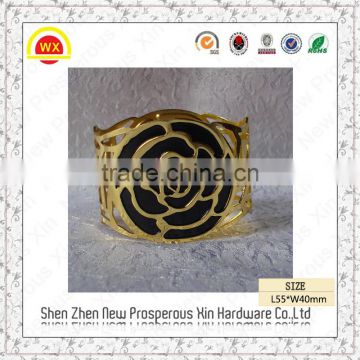 Hot sale wholesale gold snowflake metal napkin ring