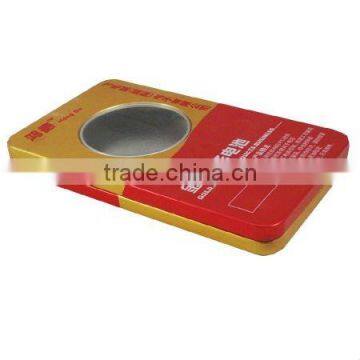 Chinese factory sell tinplate box with PVC window(R208)